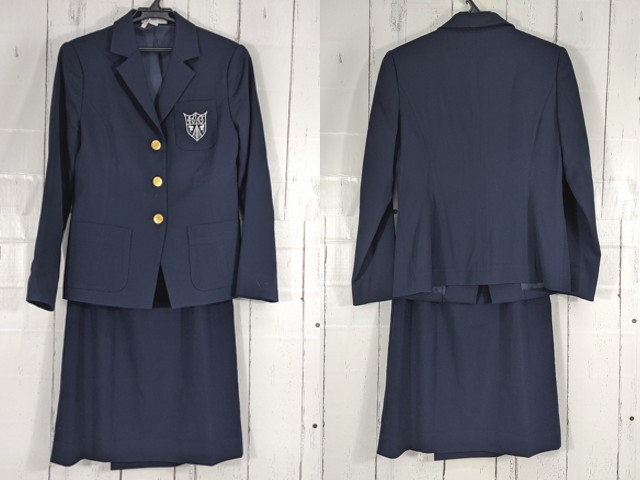 T2374 兵庫県 甲南女子大学 スーツ ブレザー+スカート/yt4598【1ECKV