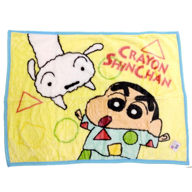 クレヨンしんちゃん ひざ掛け毛布 ブランケット シロ ワニ山さん