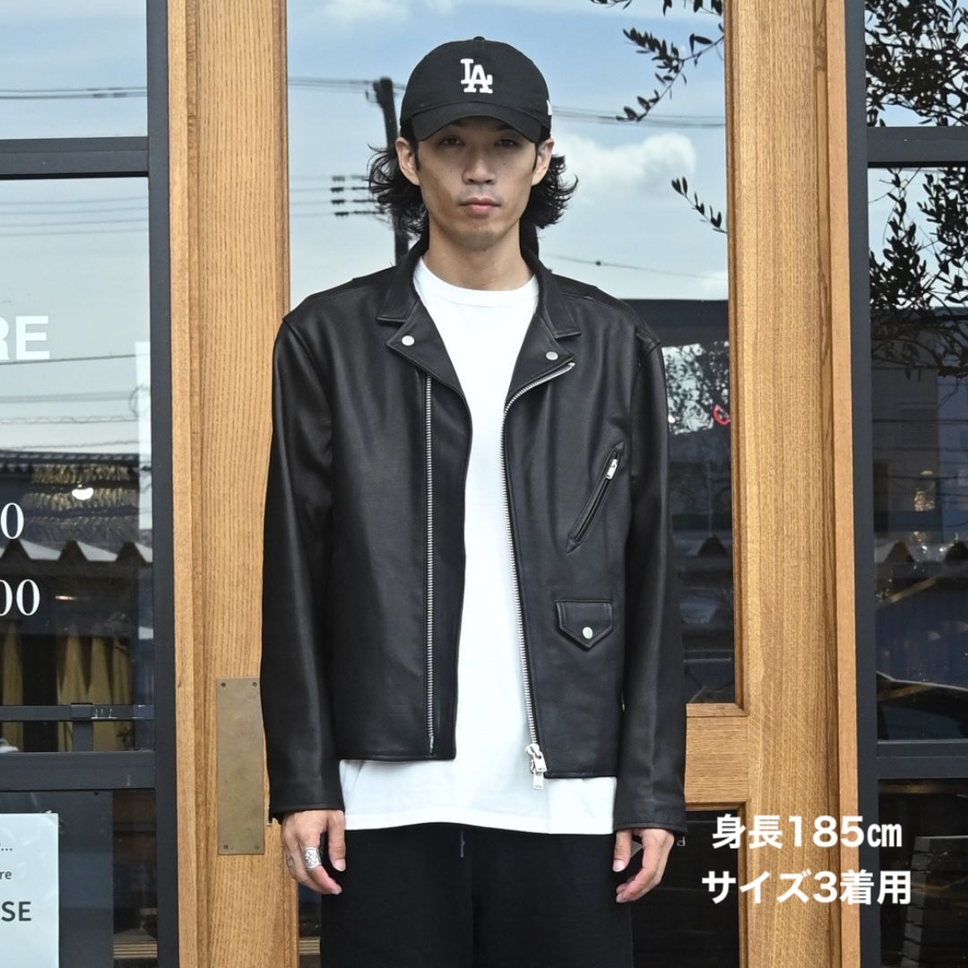RIDER BLOUSON COW LEATHER WITH WINDSTOPPER | nonnative | A(e)_STORE