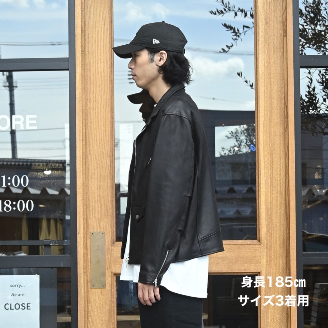 RIDER BLOUSON COW LEATHER WITH WINDSTOPPER | nonnative | A(e)_STORE