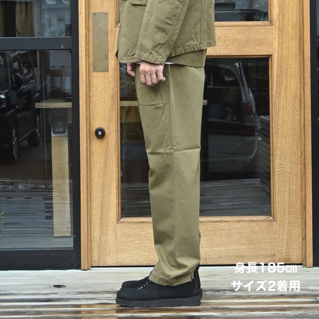 OFFICER CHINO TROUSERS C/Li CANVAS SULFUR DYE | nonnative | A(e)_STORE