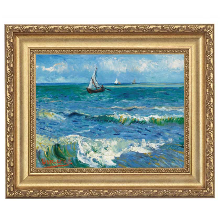 5本のひまわり』 ゴッホ 4号 立体複製名画 額装付 ポスト印象派 新