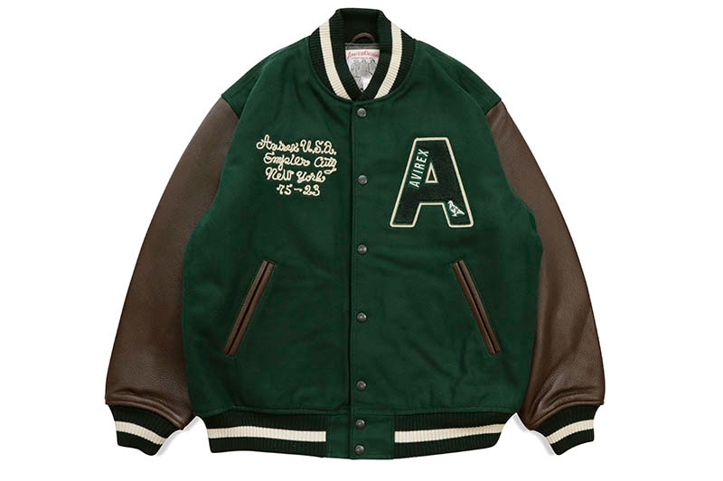 AVIREX NYC STADIUM JACKET (350:DARK GREEN) 783-3252047 | Brand,A-F
