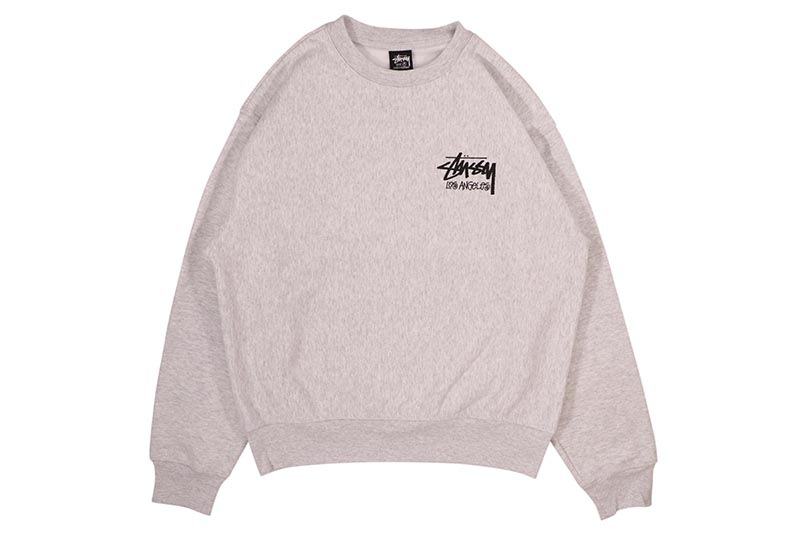 STUSSY STOCK LOS ANGELES CREW SWEAT (ASH HEATHER) | Brand,S-Z