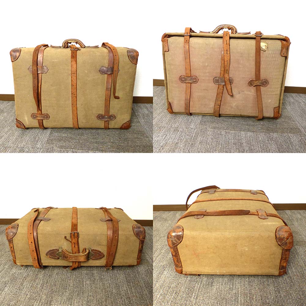1900年代初頭 旧日本軍 アンティーク / 布張り / 行李 /トランク