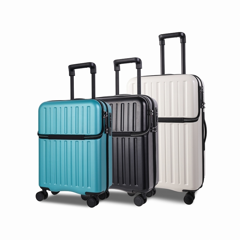 Dimitra スーツケース ADIM-TO Sサイズ ブラック クリーム ターコイズ