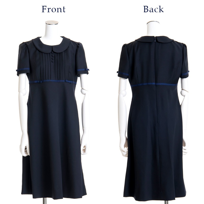 グレー カリニッシモ 半袖ワンピース オーダー お受験 100cm相当 お