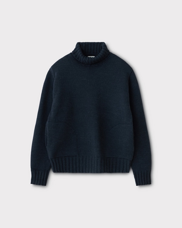 PHIGVEL フィグベル｜TURTLENECK KNIT タートルネックニット 【NAVY】
