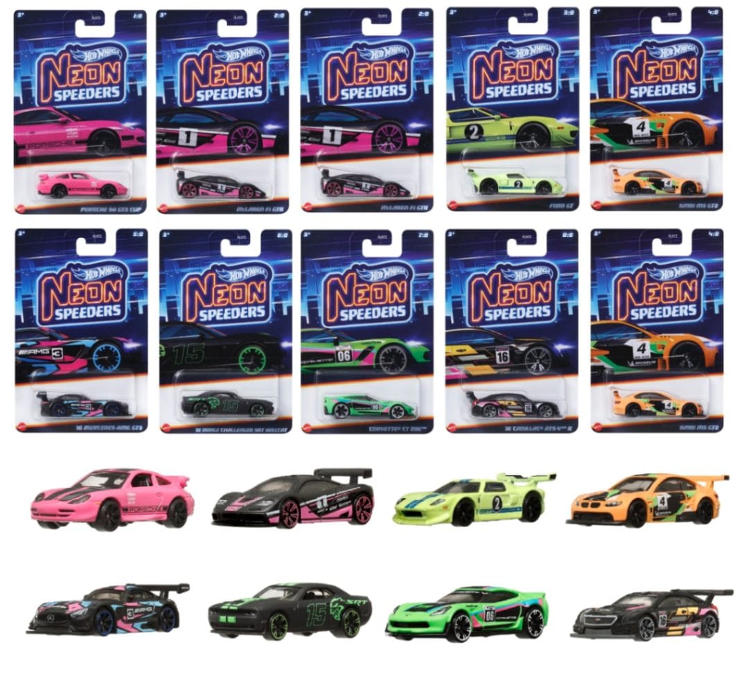 BOX】ホットウィール(Hot Wheels) ネオン・スピーダーズ アソート