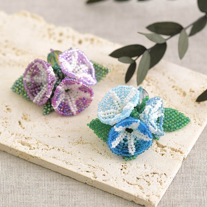 あさがおブローチ 【作家：野口ゆき（Libellule rouge）】 | アイテム