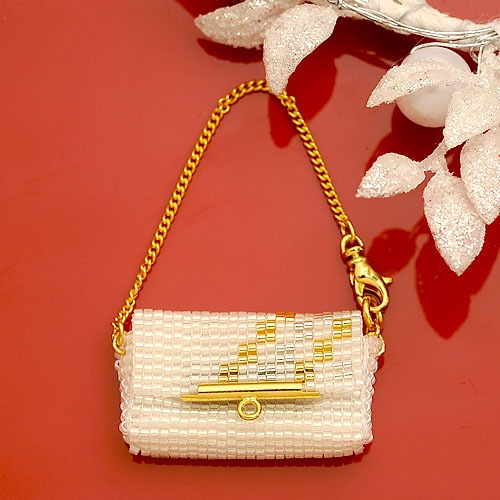 ビーズファクトリー デリカビーズ織りバッグチャームキット