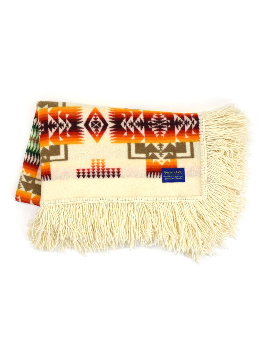 PENDLETON Beaver State ネイティブ柄 ウールxコットン ブランケット