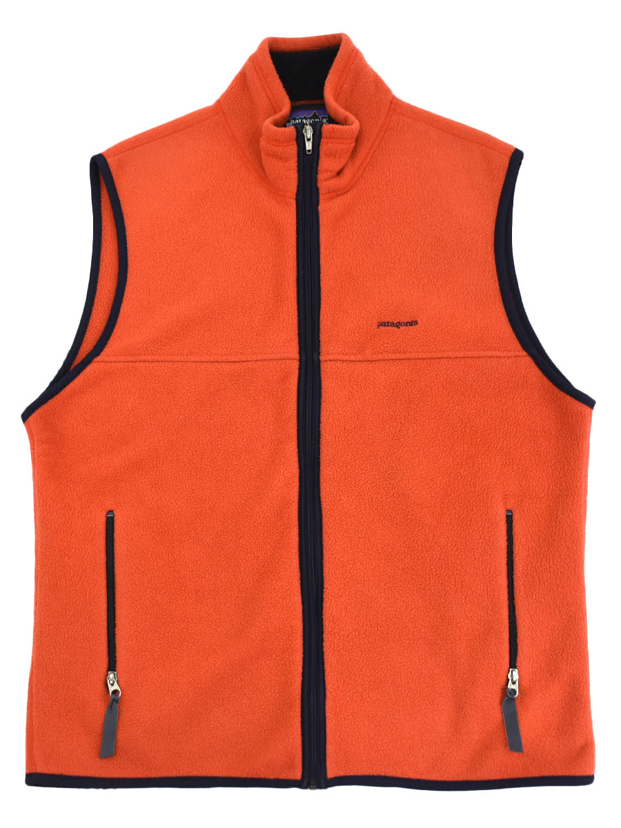 90's パタゴニア ライトウェイトシンチラベスト オレンジ 実寸(L位