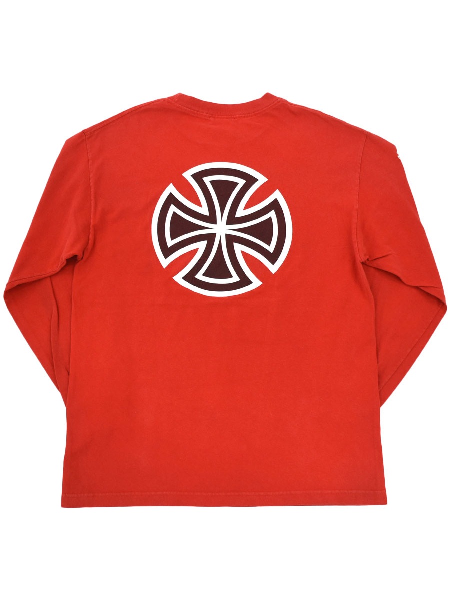 00's INDEPENDENT ''IRON CROSS'' バック袖プリント ロングスリーブT
