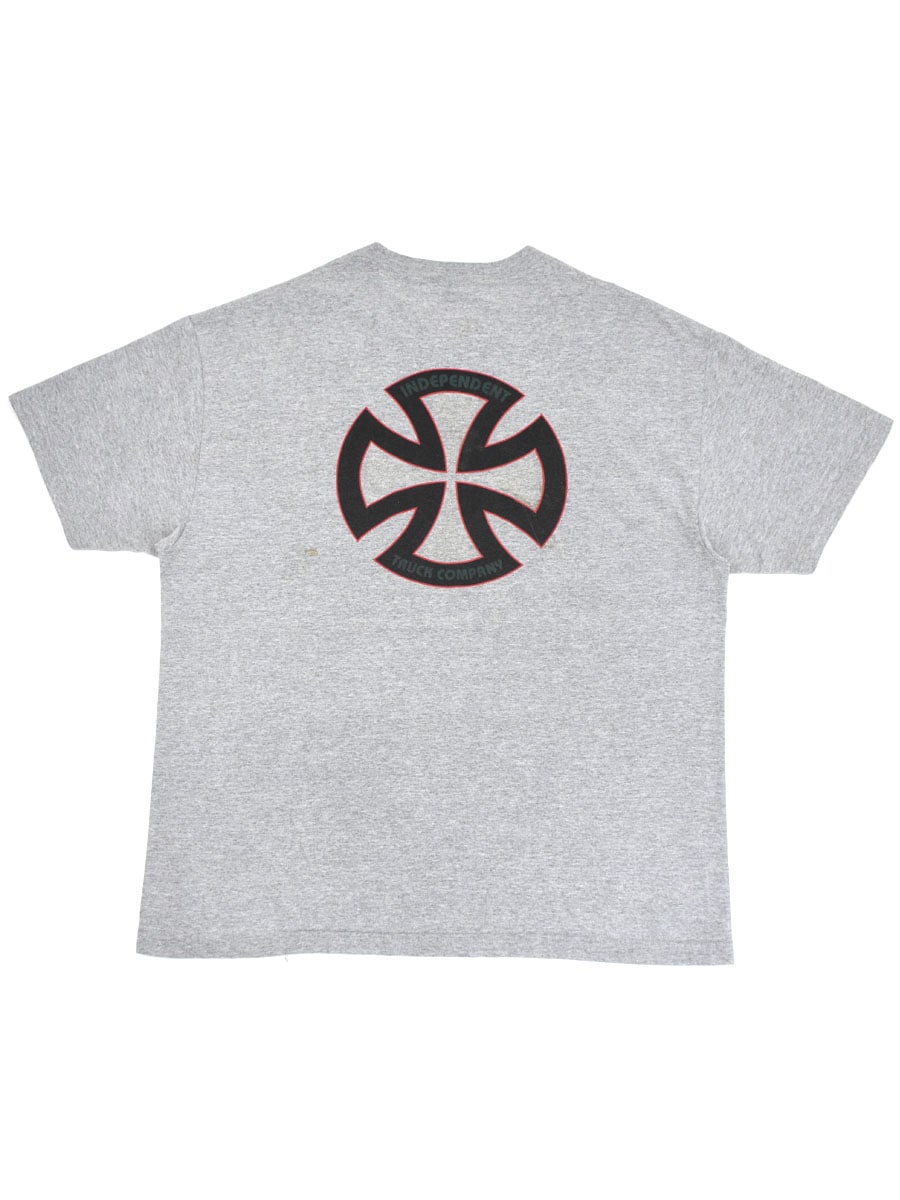 90's NHS INDEPENDENT アイアンクロスロゴ 両面袖プリント Tシャツ