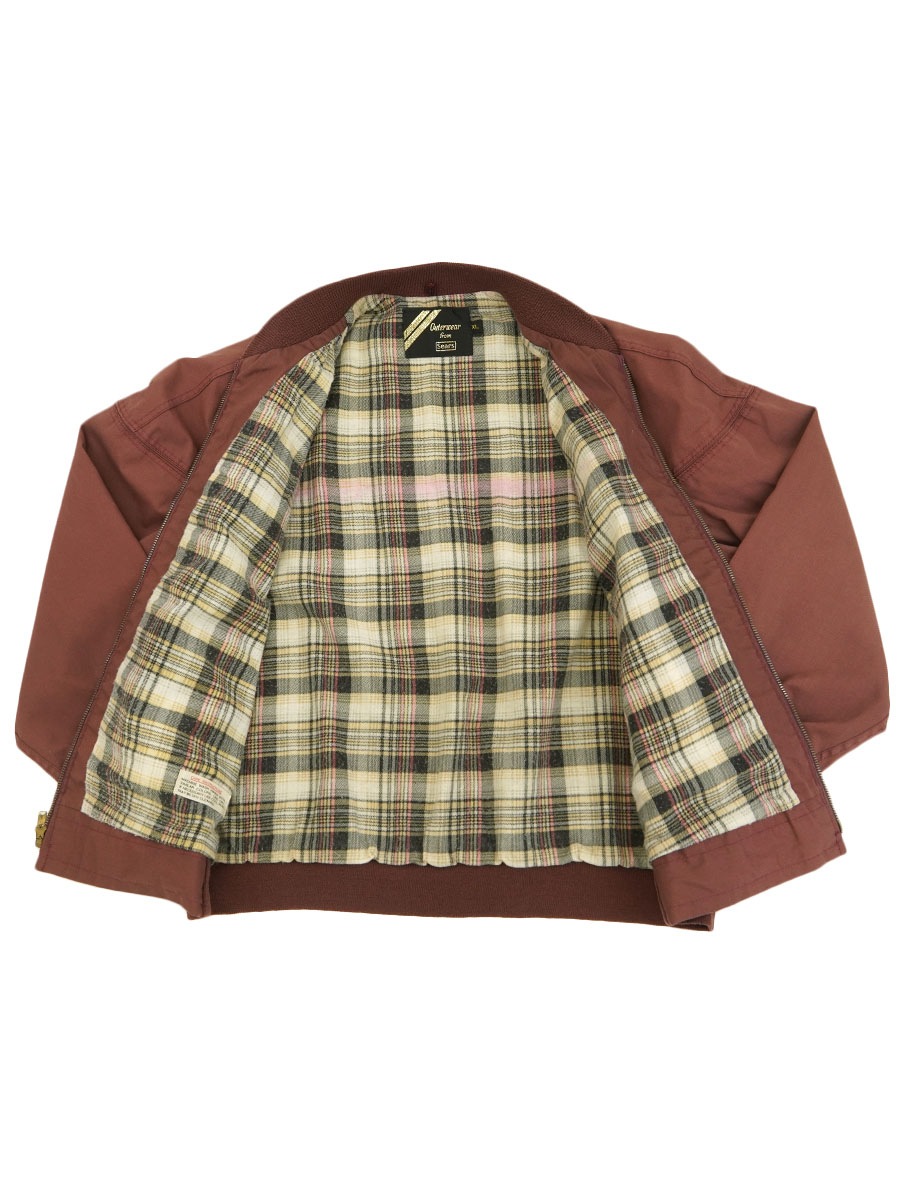 60's SEARS 裏地チェック柄 キャップショルダー ダービータイプ