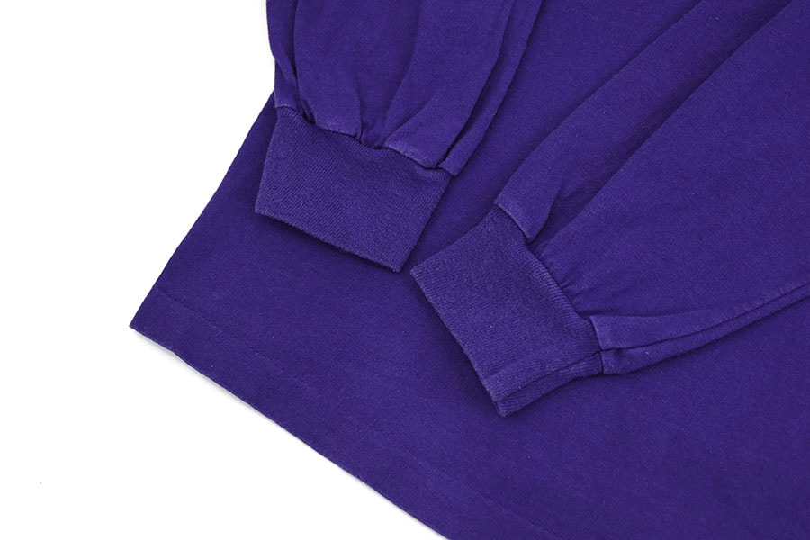 80's 黒タグ STUSSY ''シャドーマン'' ロングスリーブTシャツ パープル