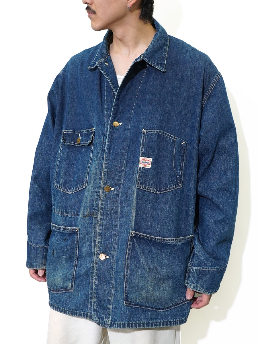 40's Carhartt ハートタグ デニムカバーオール 極上雰囲気 実寸(46位