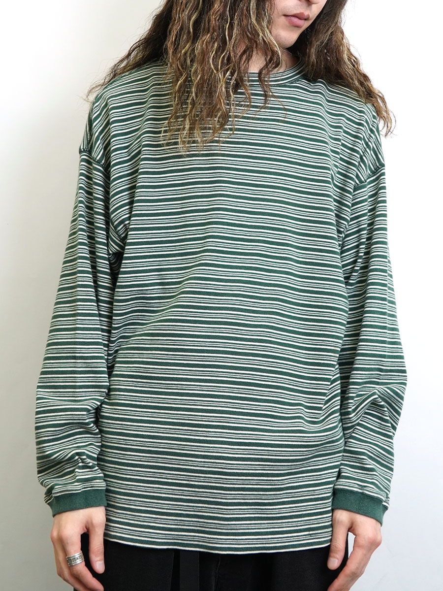 OLD GAP 緑×白 ボーダー ロングスリーブTシャツ 表記(L) | SOLD OUT