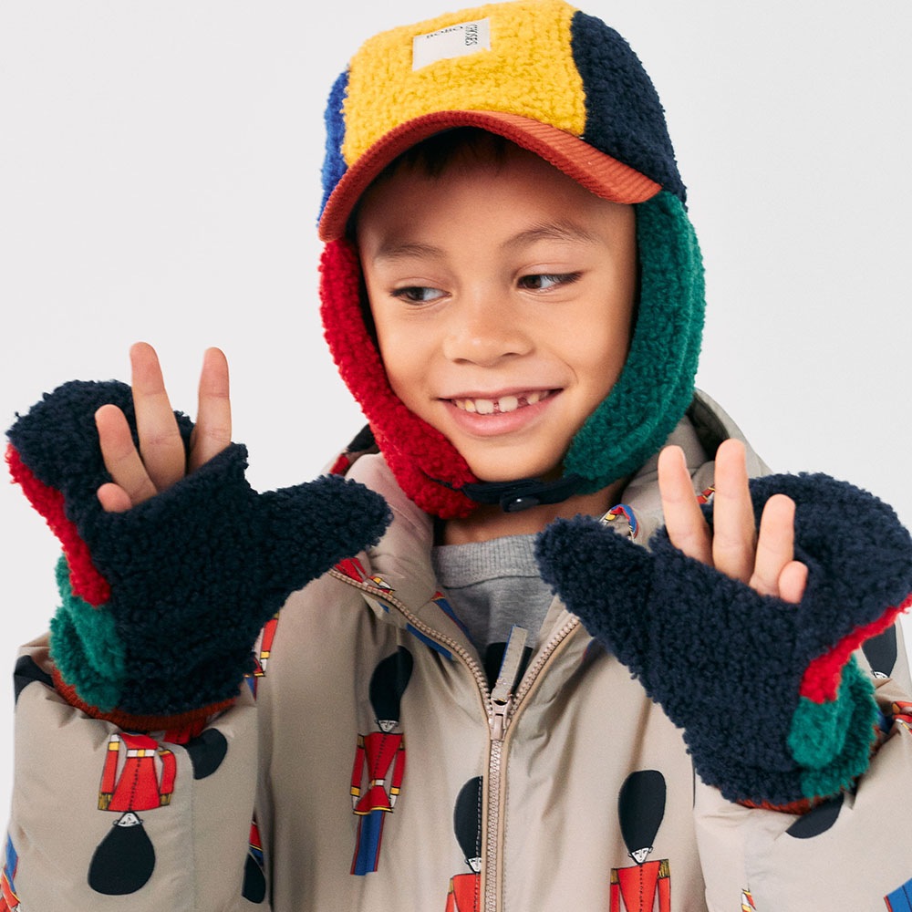 帽子 チャプカ ボボ・ショーズ ベビー Baby Color Block sheepskin