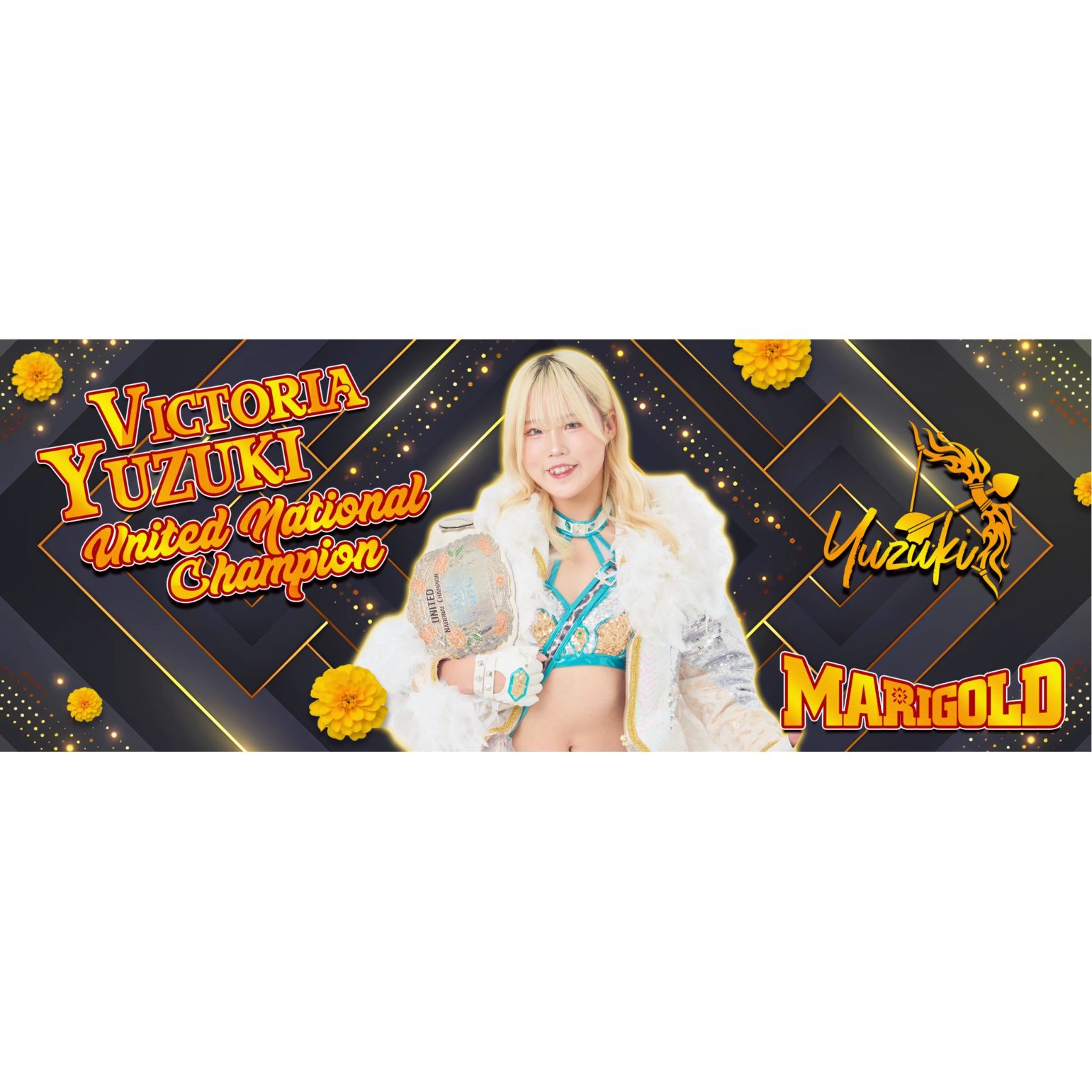 ビクトリア弓月 #1 私服 マリーゴールド ポートレート 直筆サイン入り