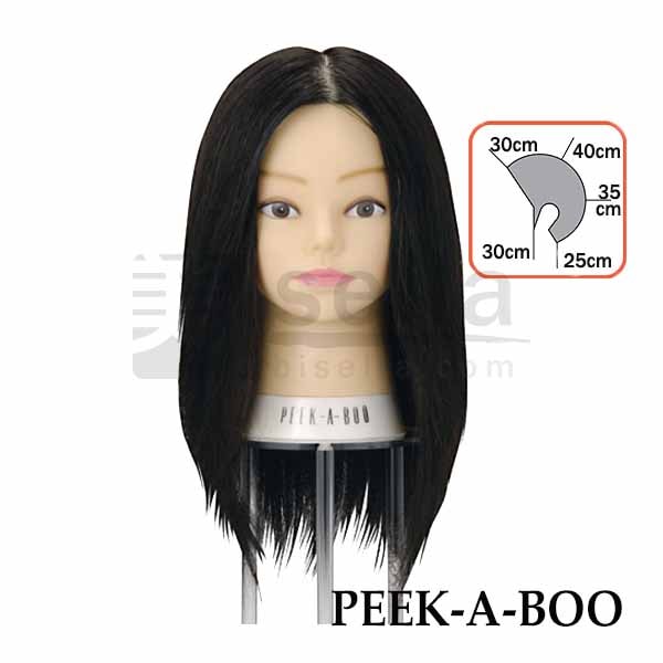 PEEK-A-BOO 人毛カットマネキン ハチ約53cm カットウィッグの通販｜美セラ