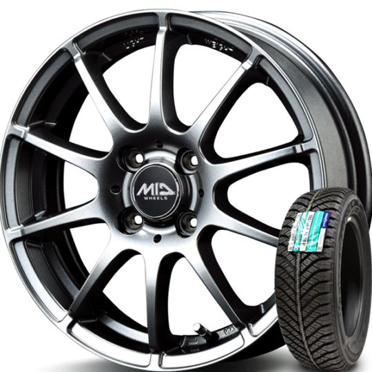 2025年製 グッドイヤー ベクター フォーシーズンズ 155/65R14+MID