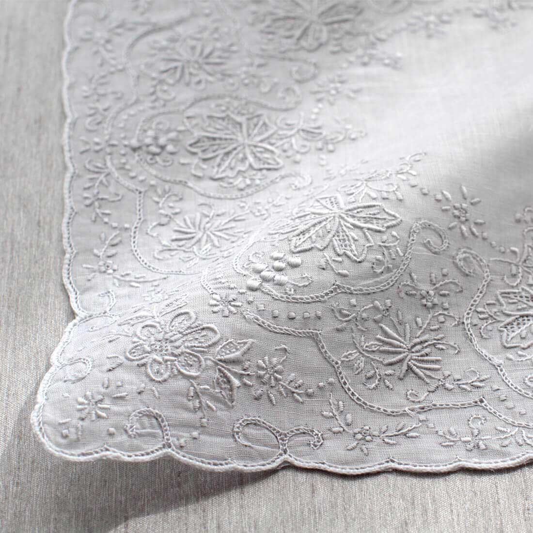 送料無料】汕頭手刺繍 ハンカチ 7203 | レディース,スワトウ ハンカチ