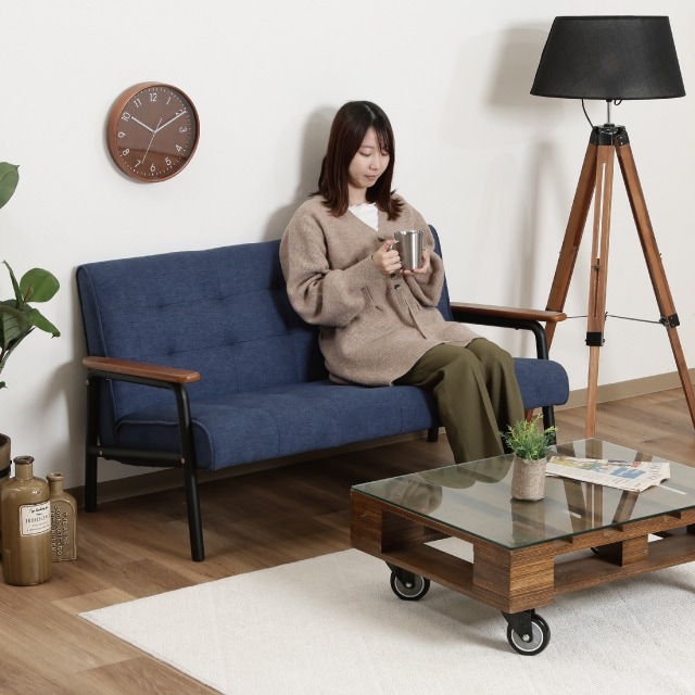 アイアンウッドソファー フレンズ 2P ブルー | 家具,ソファ | 雑貨と