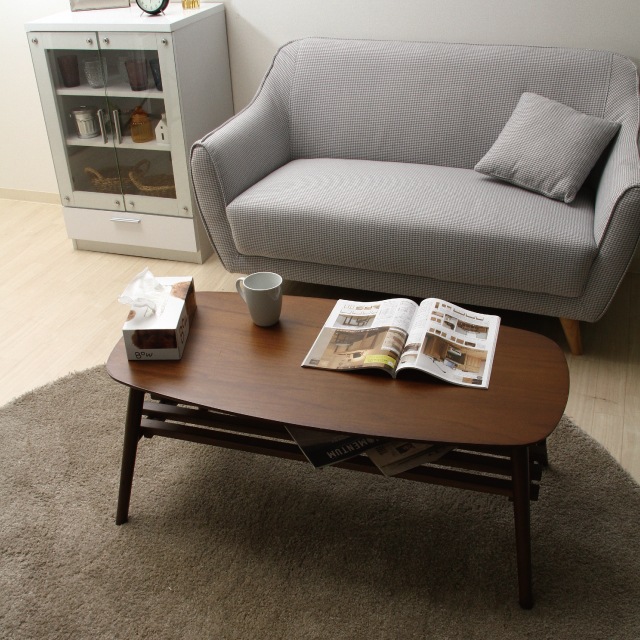 折れ脚センターテーブル ノルン 6310－19SKV ミドルブラウン | 家具