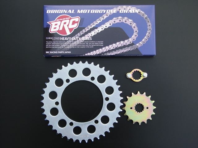 ゼファー400/ゼファーχ スチールスプロケ&シルバーチエン520サイズ