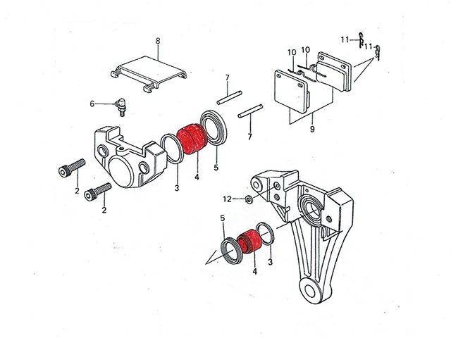 Z400FX ステンレス・リヤキャリパーピストン(E1~E3用)サイズ43Φ ※2個