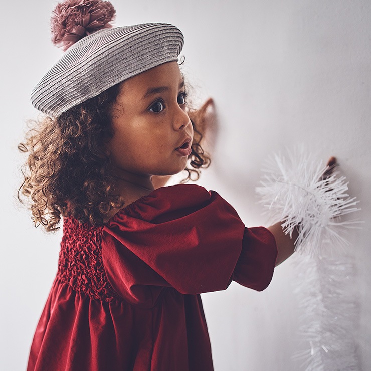 MARLMARL (マールマール) ポンパドール ロンパース /ワイン 80 - 90cm