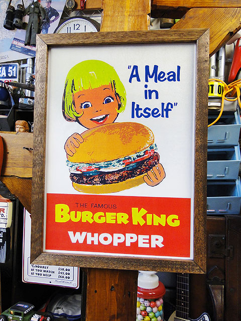 ポスターフレーム （バーガーキング/ワッパー） ポスター＆木製