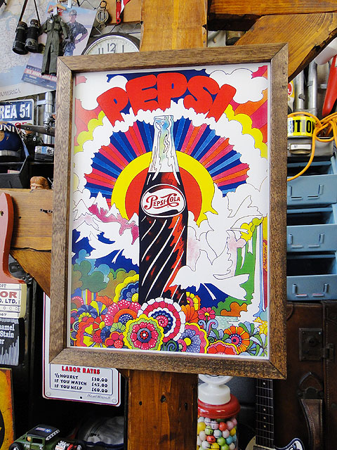 ポスターフレーム （ペプシコーラ/ポップアート） ポスター＆木製