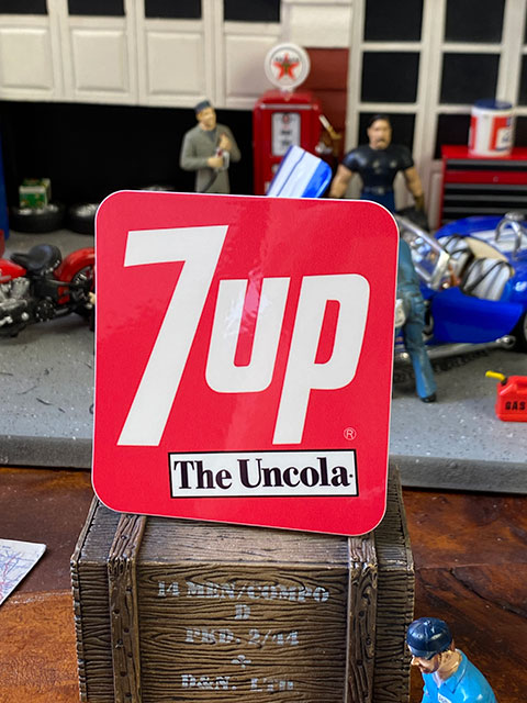 セブンアップ オフィシャルロゴステッカー （70年代ロゴ/スクエア