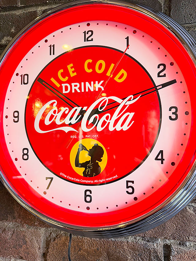 コカ・コーラ オフィシャル ネオンクロック LED （レッド）の通販