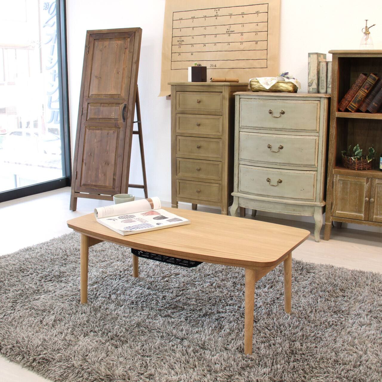 天然木 折りたたみコタツテーブル こたつ【Elfie】エルフィ｜ベッド