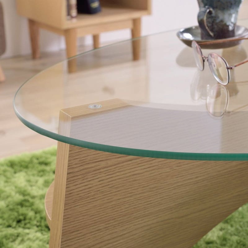 ガラステーブル オーバル型｜ベッド・マットレス・インテリア家具通販
