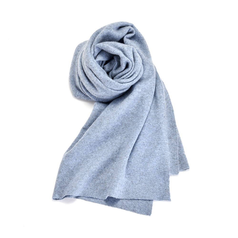 エキストラ ソフト&ロング カシミア ストール - ブルーグレー