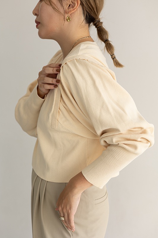 ギャザースリーブニットトップス/CAVEZA ROSSO/カベサロッソ | ALL