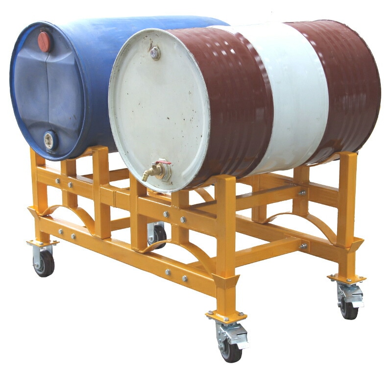 ドラム缶ラック 横積み ドラムスタンド キャリー付 TY100 荷重1000kg 2