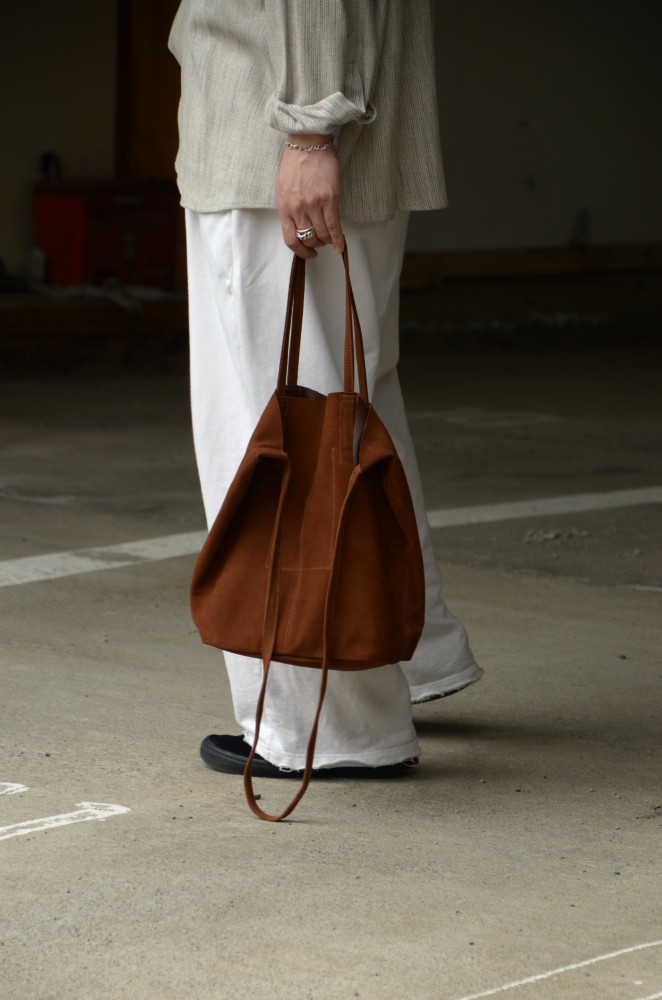 3WAY MEDIUM TOTE (LONG) OIL SUEDE BROWN CHOCO ML-OBR-1｜Morphee