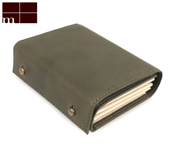 エムピウ m+ ミッレフォッリエ 2P30 ミニ財布 （カラー：グリージョ