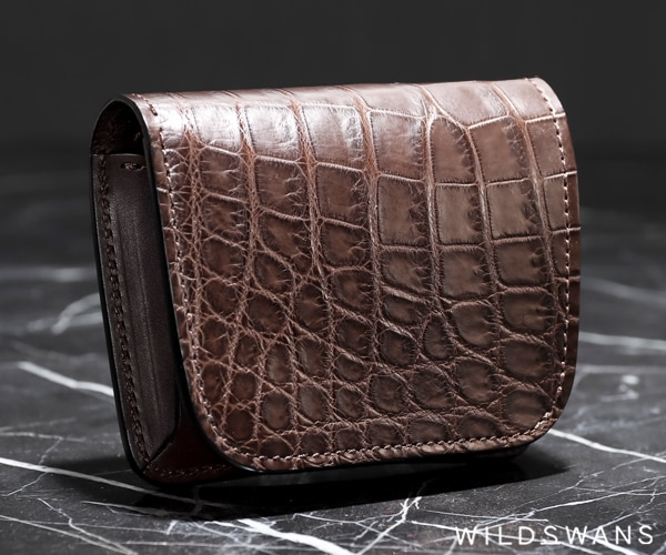 選べるノベルティ付】 ワイルドスワンズ クロコダイル カーサ ミニ財布