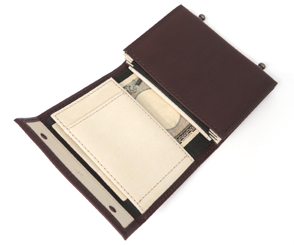 エムピウ m+ ミッレフォッリエ 2P25 ミニ財布 （カラー：タバコ