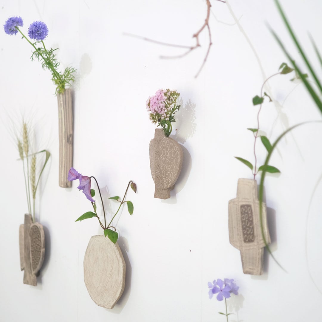 花入/粉引しのぎ | からつ焼 高麗窯 | 糸島くらし×ここのき 公式通販サイト