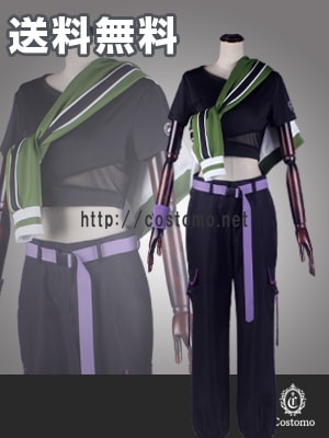 送料無料】 とうらぶ風 ジャージセット リストバンド付き紫ベルト