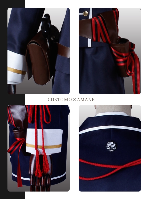 送料無料】とうらぶ風 紺色衣装上下ポーチ・装備品セット 薬研