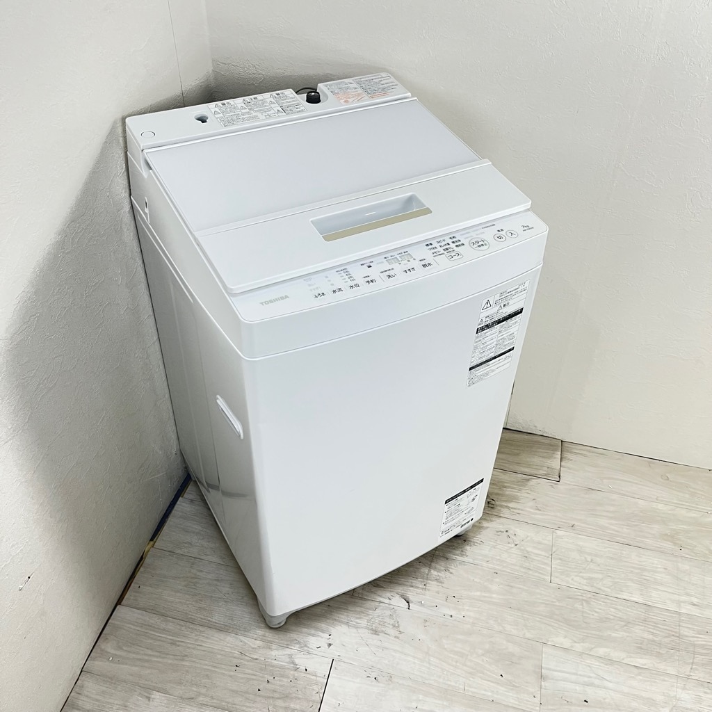中古 洗濯機 東芝 ZABOON 7.0kg ステンレス槽 AW-7D6-W 2018年製 DD
